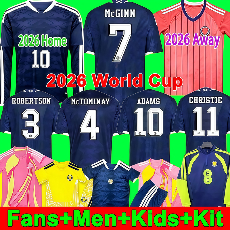 2026 Scotland Soccer Jerseys Scotland world Cup 2026 ROBERTSON McTominay McGREGOR SHANKLAND MCGREGOR Football Shirt Home Away thrid maillot de Foot men kids kits