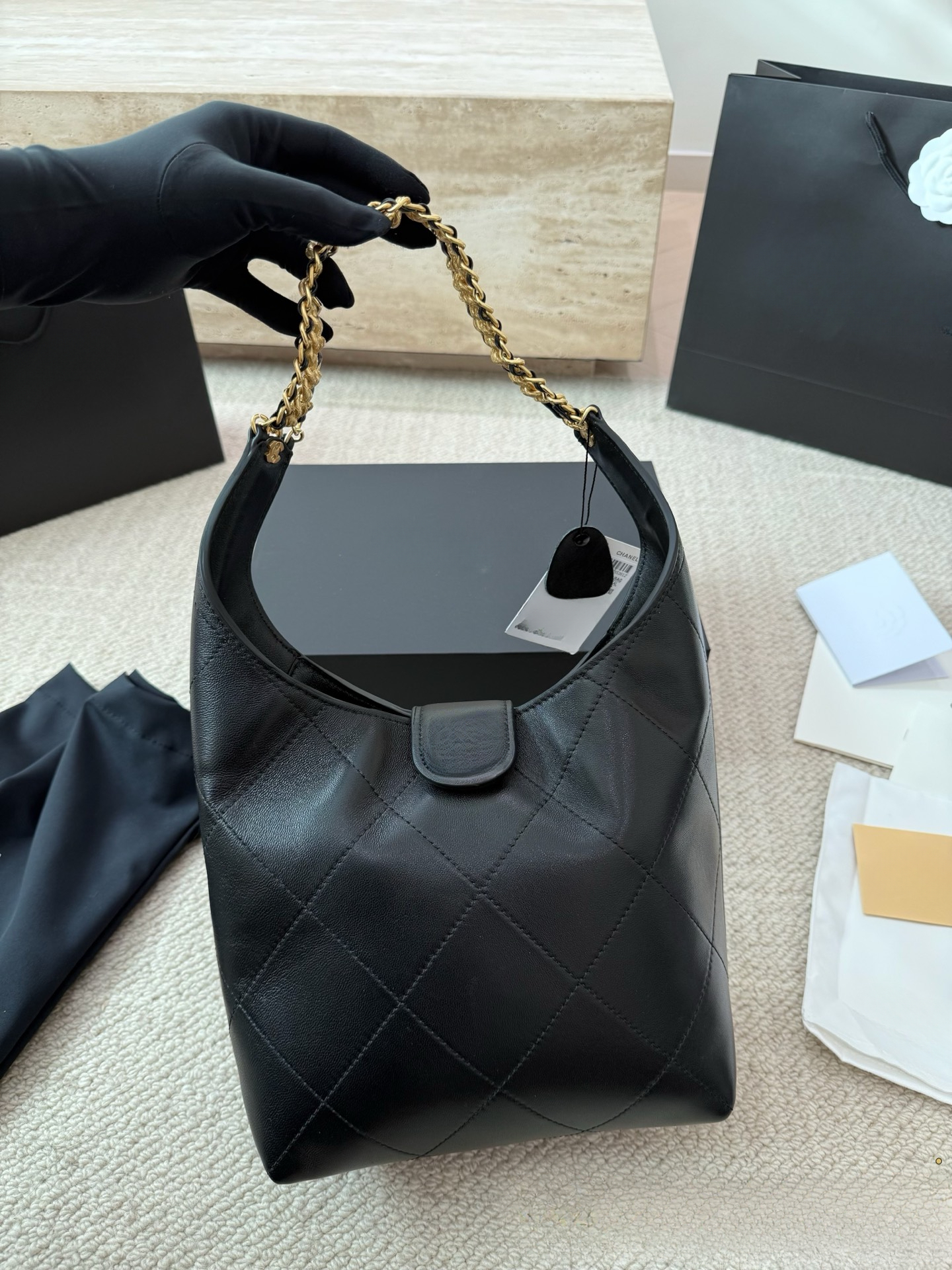 Luxury Designer 25P Hippie Hono Bag High Quality Genuine Leather Large Capacity Women's Shoulder Bags Soft Caviar Hobo Handbag Fashion Lady