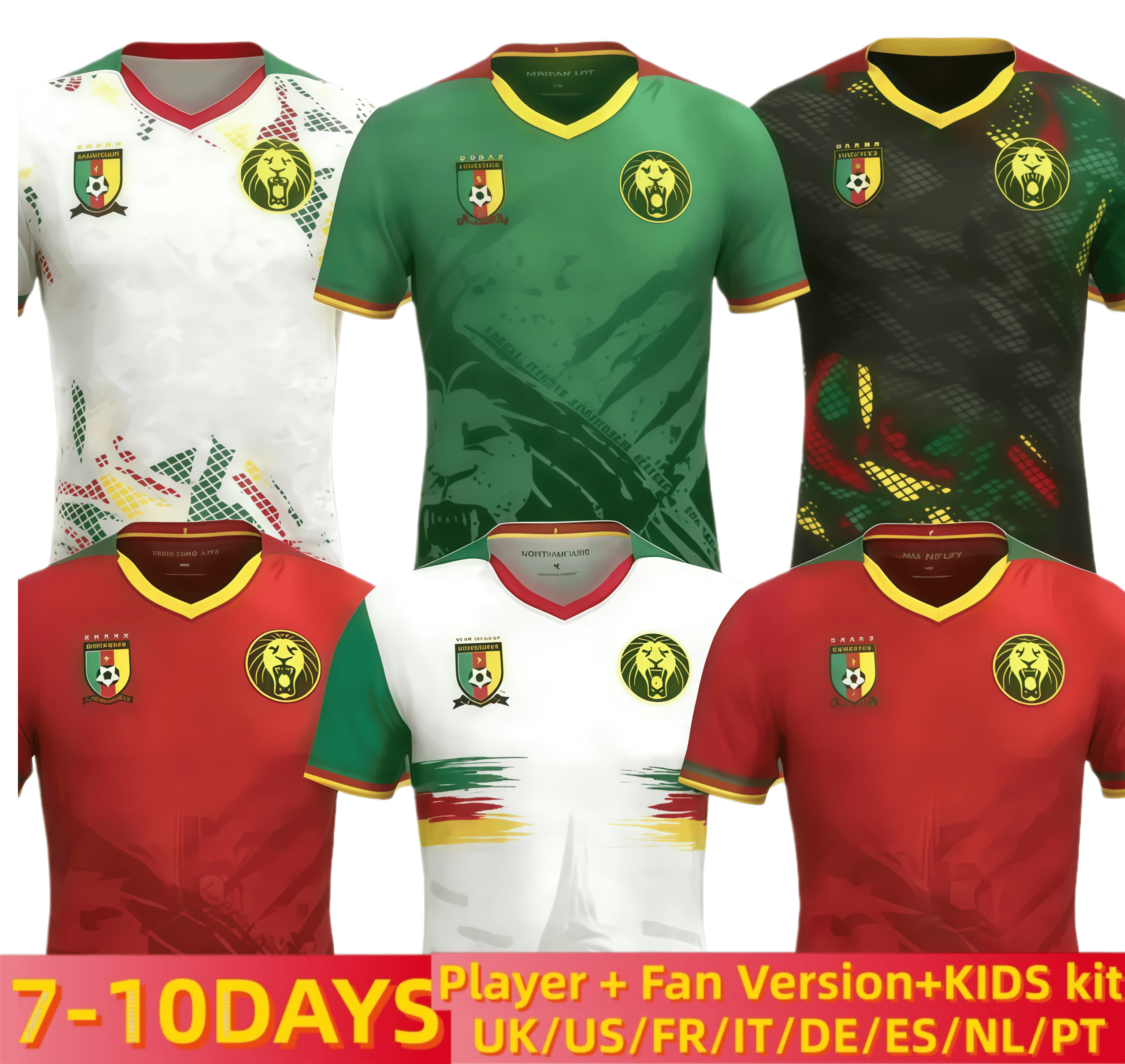 Cameroon 2025 Africa Cup of Nations Soccer Jersey 25 26 Home Away Third ABOUBAKAR MBEUMO TOKO EKAMBI NKOULOU NKOUDOU M.HONGLA Player Fans Version Football Shirt