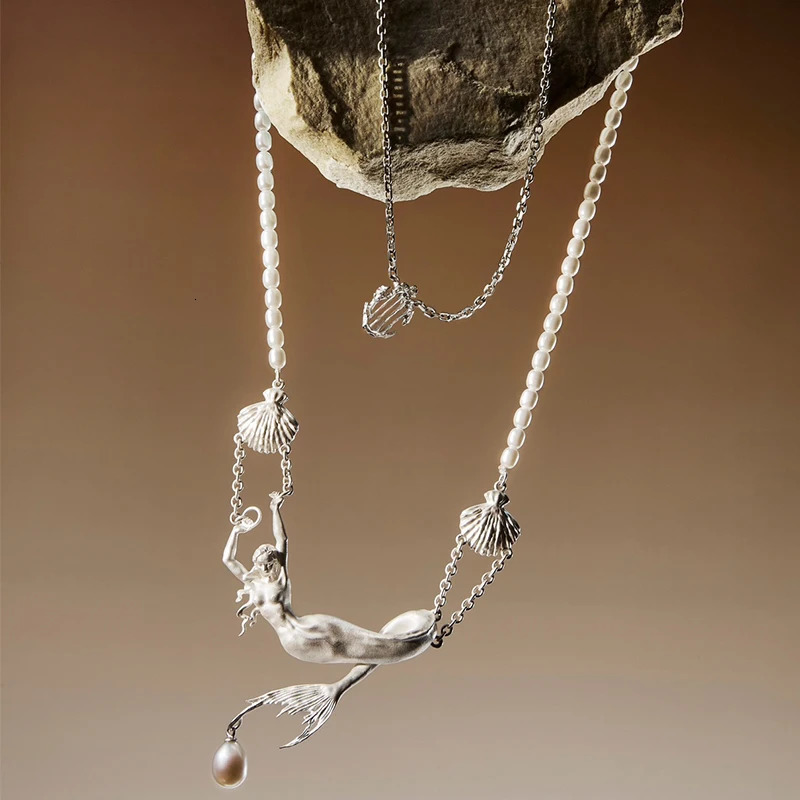 Mermaid Necklace Vintage Style Mens And Womens Jewelry Party Gift 260104