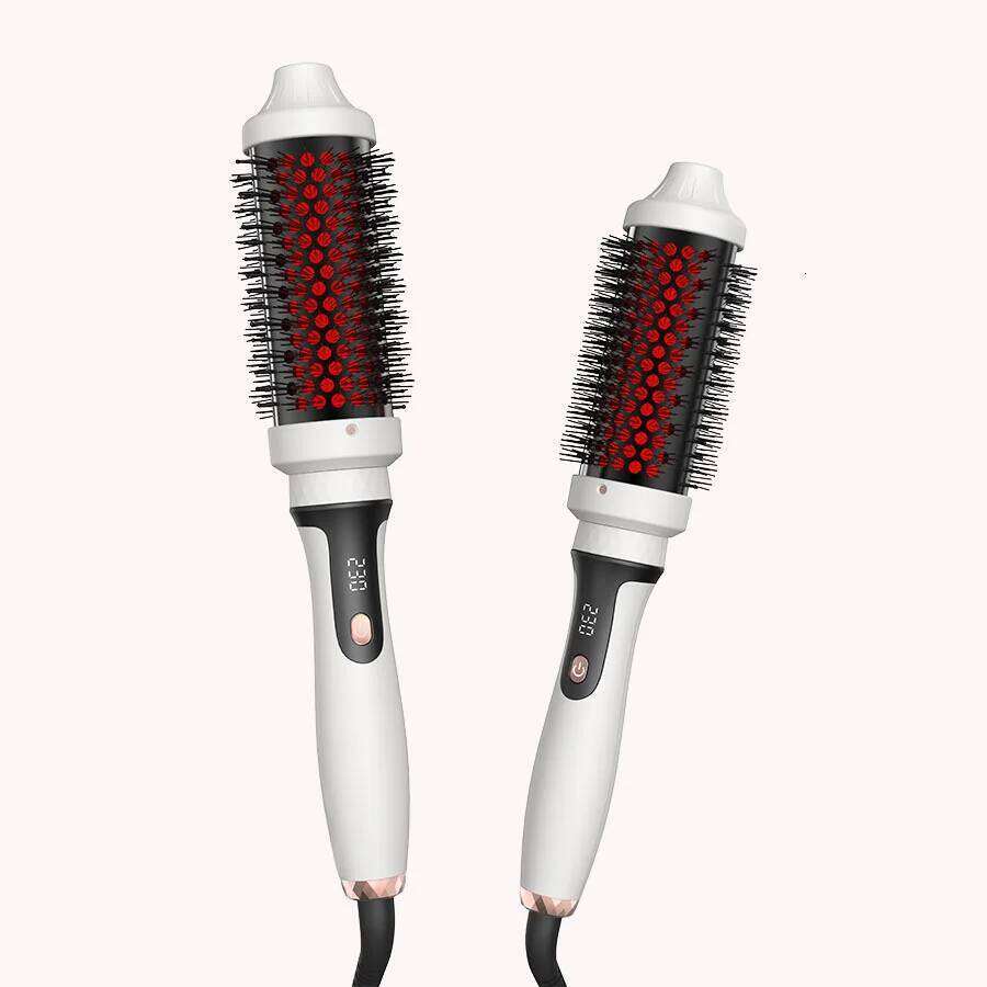 Women's Infrared Ceramic Brush Tourmaline Hair Planting Comb Integrated Curling Iron Hot Selling New Hairdressing Tool H260110