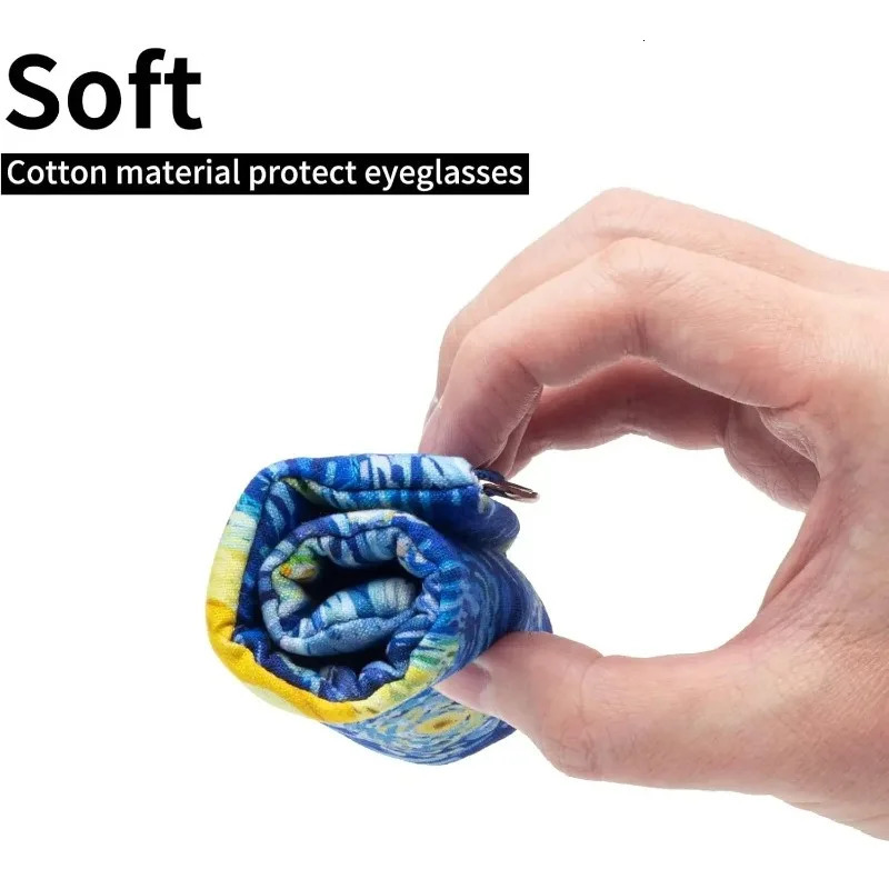 Double Glasses Case Soft Eyeglass Case for Women Men Squeeze Top Sunglasses Pouch with Cleaning Cloth DIY Cute Keychain with Bag 260107