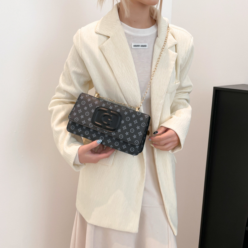 Fashion Women Bag Trendy Letter Print Simple Tote Bag 2026 Spring New Style Casual Crossbody Bag Black Coffee Free Shipping