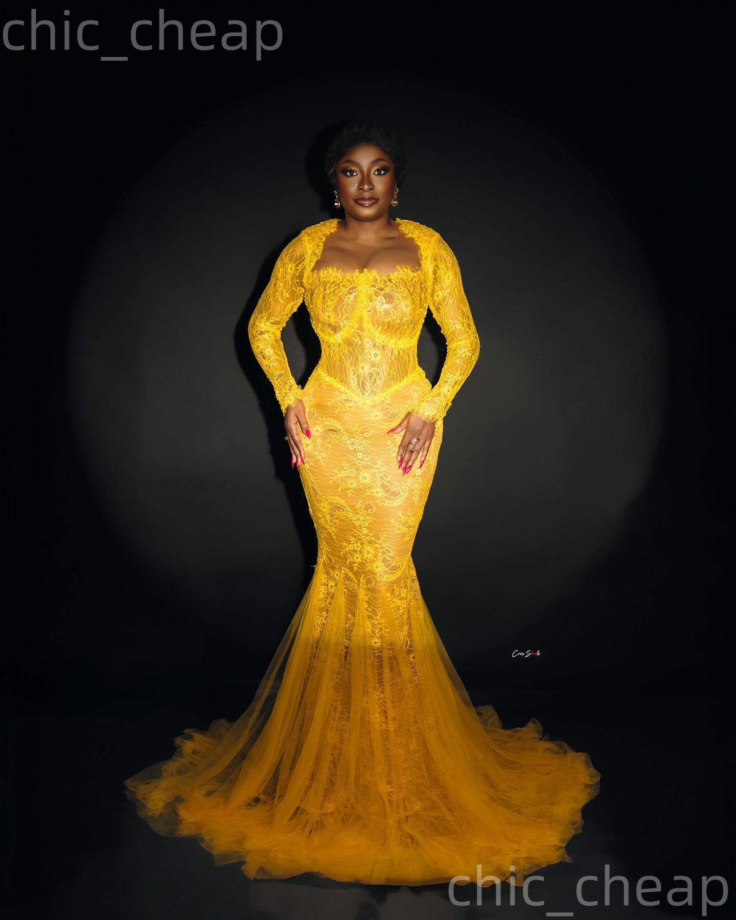 2026 Aso Ebi Yellow Mermaid Prom Dresses Beaded Lace Illusion Vintage Evening Formal Party Second Birthday Engagement Reception Gowns Dress For Specia