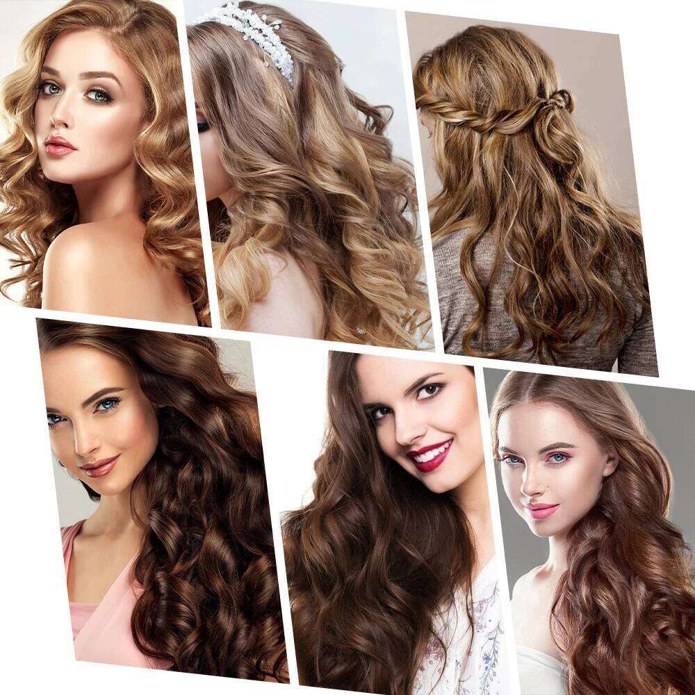 Anti-Scald Ceramic Wand,Portable Curling Iron,Automatic Spiral Hair Curler for Women,Detangle Scald-Free Fast Heating Ro H260110