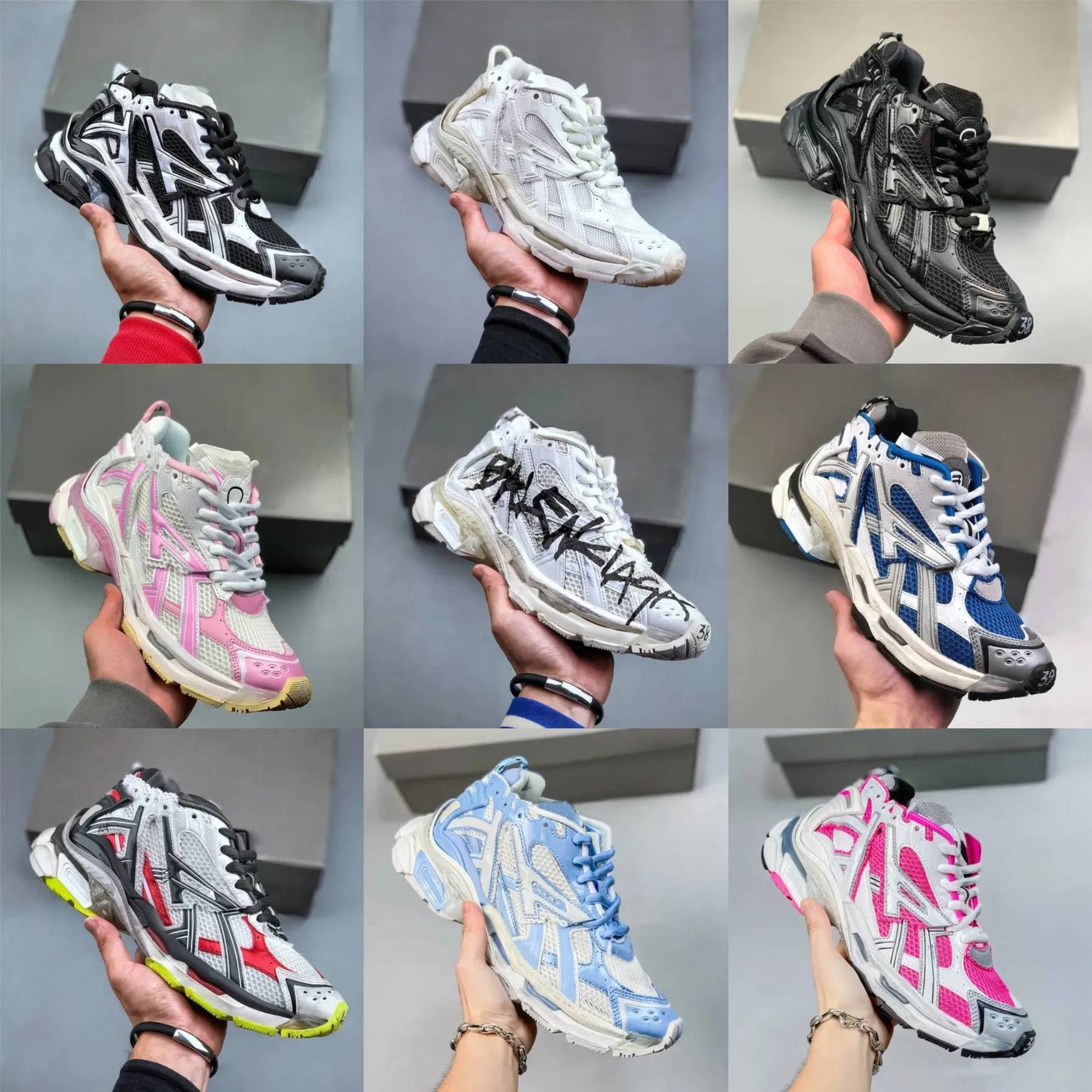 Trainers Track Runners 7.0 7.5 2.0 Sneakers Platform Black White Blue Beige Burgundy 3.0 Mens Women Grey Multicolor Pink Ancien Daddy Designer Outdoor Brand Sports Shoes