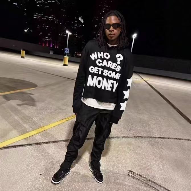 2026 Men's Casual Luxury American Street Hip-hop Style 3D Printed Hooded Sweatshirt Xiao Xiangfeng Personalized Style Design Loose Women's S