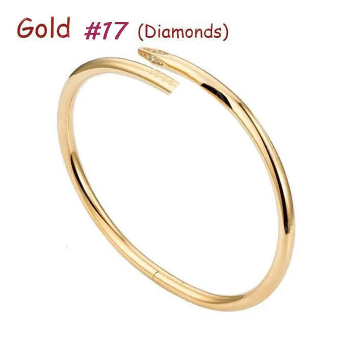 Carter 2026 Designer Nail Bracelet Luxury Just a Bracelets For Women Men Titanium Steel Alloy Gold-Plated Process Fashion braclet Never Fade Not Allergic 858