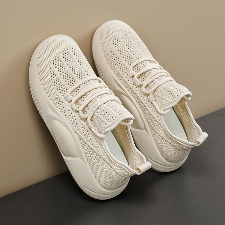 Ddmybagsvip Stepping On Clouds Breathable White Sneakers For Women Summer New Versatile Soft Sole Casual Hollow Mesh Shoes Outdoor Shoes