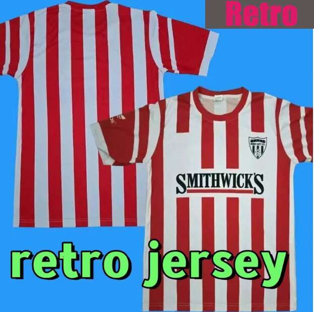 87 88 Derry City Home Soccer 1987 1988 Jersey Retro Football Shirt777