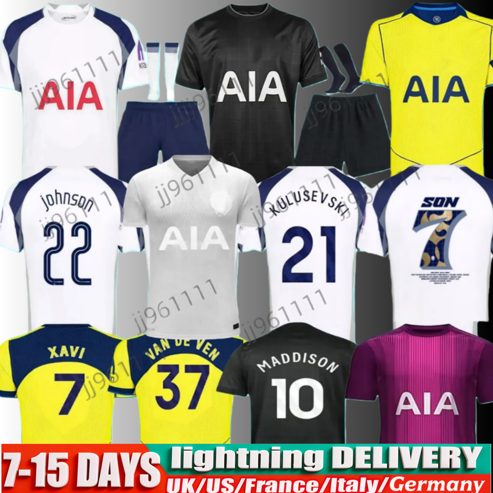 25 26 SON XAVI RICHARLISON FINAL Soccer Jerseys Limited Edition Kudus 2025 2026 J.PALHINHA AWAY Football shirt VICARIO KULUSEVSKI SOLANKE Johnson third Men KIDS kit1