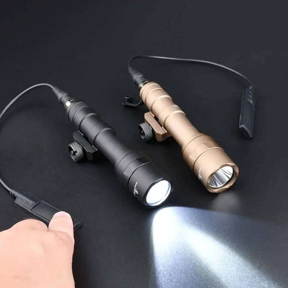 Upgrade Metal M600C/M300A Tactical LED Flashlight Fit 20mm Rail Hunting Scout Weapon Gun Light with Pressure Switch 26L0110