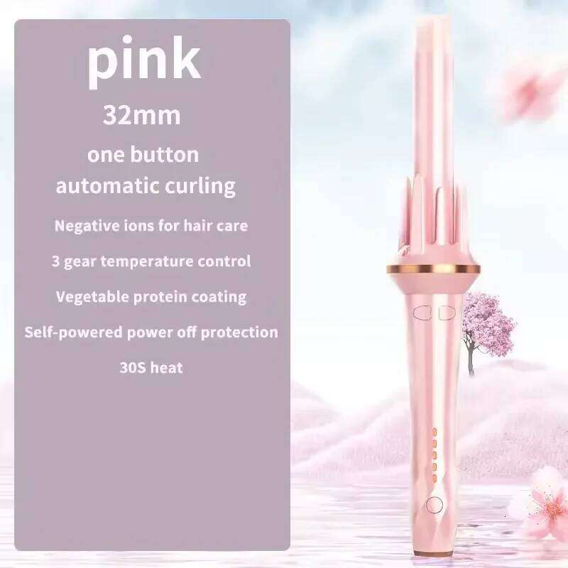 Automatic professional rotating electric ceramic curling iron negative ion hair care styling tool H260110