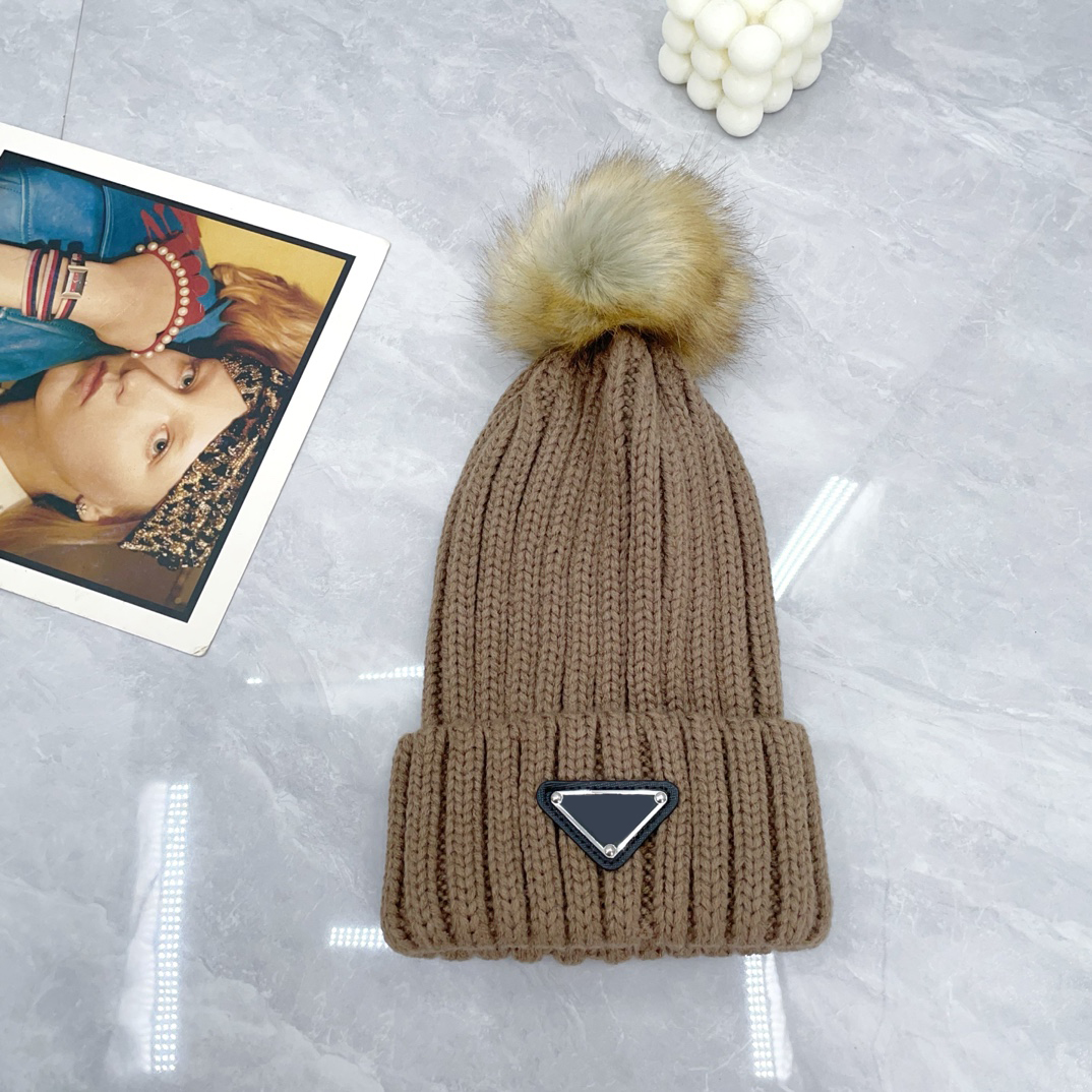 Hats Designer Knitted Beanie Men Wool Caps Marker Women Beanie Bonnet Pattern Warm Hat Windproof Warm Simple Autumn Winter Knitting Hat