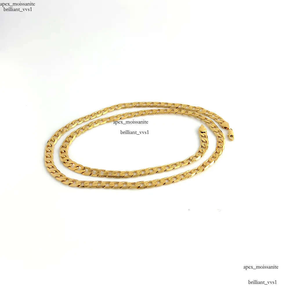 18K Solid Yellow GF Gold Curb Cuban Link Chain Necklace HipHop Italian Stamp AU750 Men039s Women 7mm 750 MM 75 CM long 29 INC9428752 12 - view 6