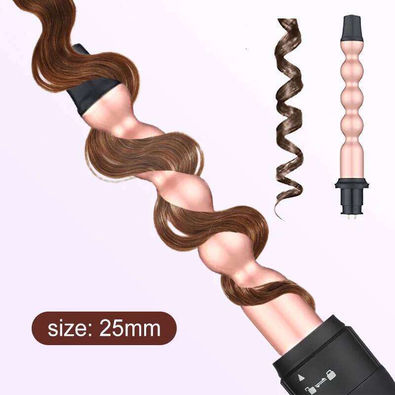 5-in-1 Wand Curling Iron Set, Hair Styling Tools with Thermal Brush and 4 Interchangeable Barrels from to 1 1/2 inch, Fast H260110