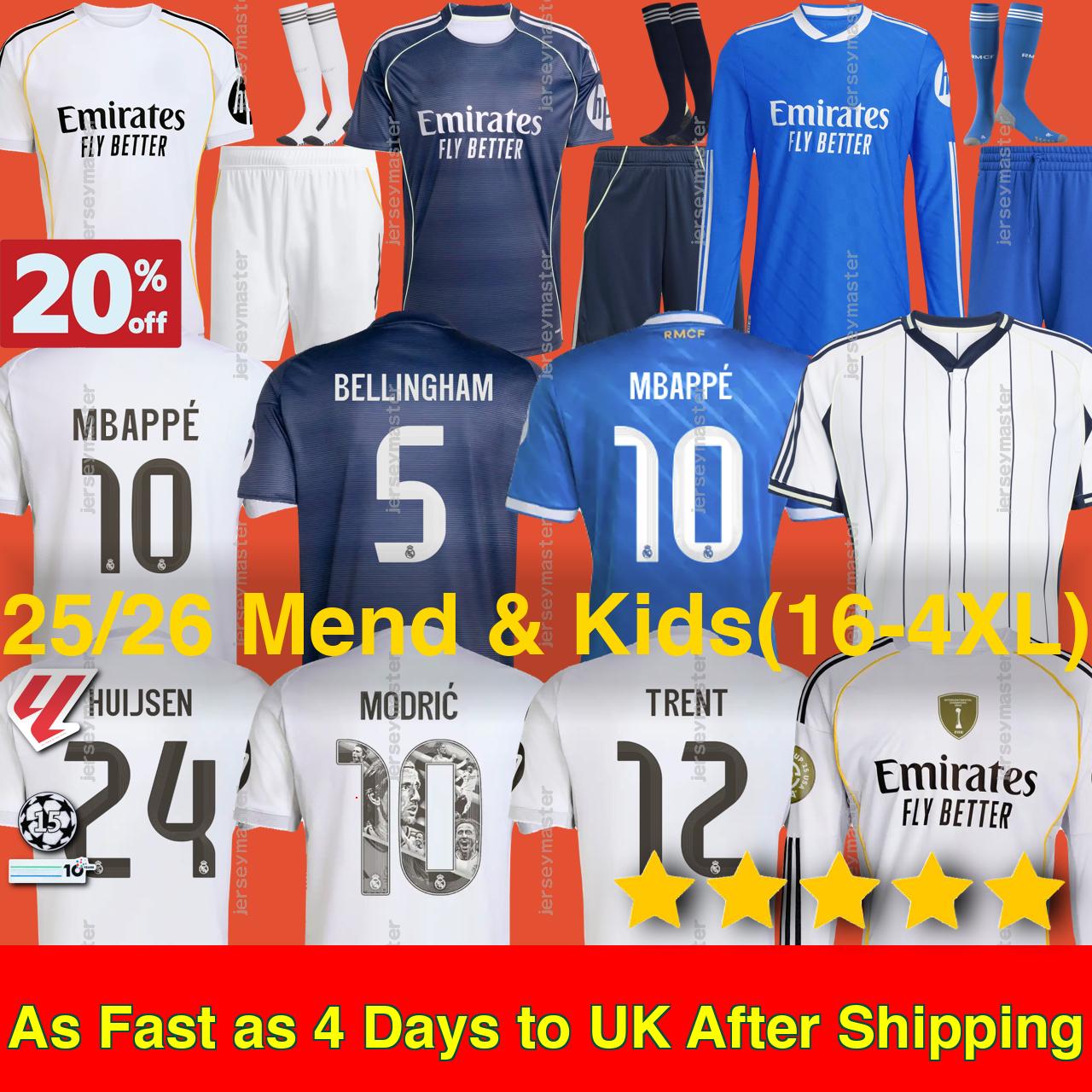 Soccer jersey25 26 football shirt VINI JR BELLINGHAM REAL CAMAVINGA TRENT HUIJSEN TCHOUAMENI VALVERDE ASENSIO MODRIC football shirt men kids kits2024 2025