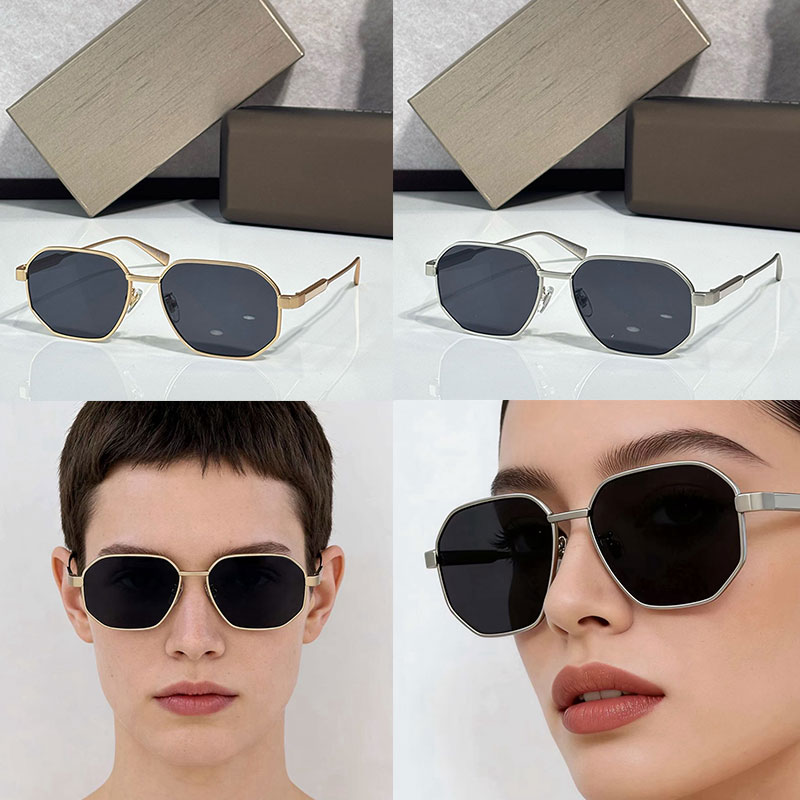 Mens Womens Rectangular Sunglasses Fashion Casual Designer Outdoor Metal Frame Holiday Beach Party UV400 Protective Goggles BV40057U