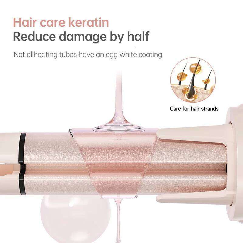 Automatic Hair Curler Negative Ion Ceramic Iron - 40mm Large Wave Perm for Home Use, Lazy Person Electric Curling Wand H260110
