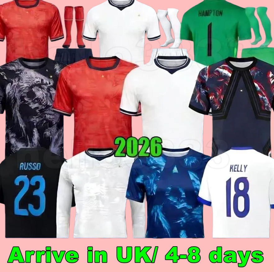 2026 england football shirt BELLINGHAM Soccer Jersey 26 27 PALMER RASHFORD KANE SAKA RICE FODEN National Team Home White Away Men Kid Women Men Kids Kit