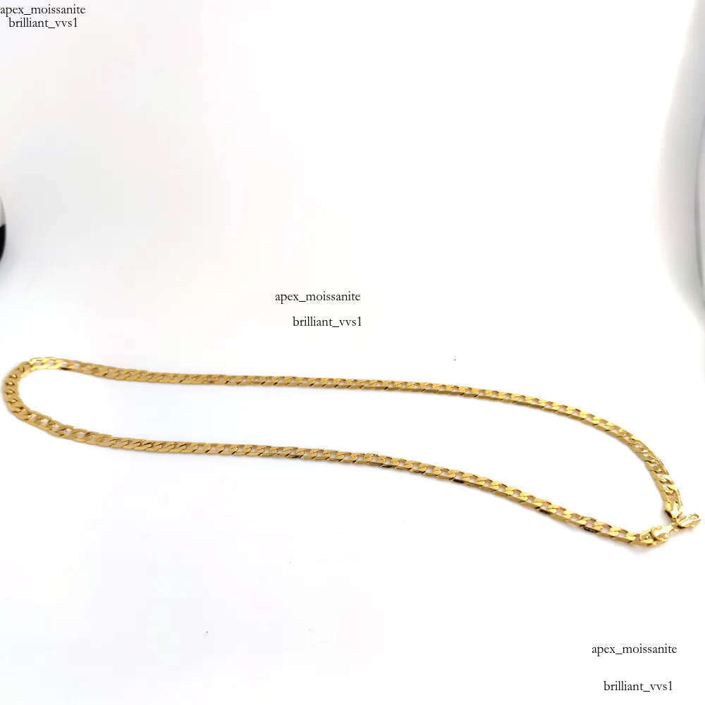 18K Solid Yellow GF Gold Curb Cuban Link Chain Necklace HipHop Italian Stamp AU750 Men039s Women 7mm 750 MM 75 CM long 29 INC9428752 12 - view 4