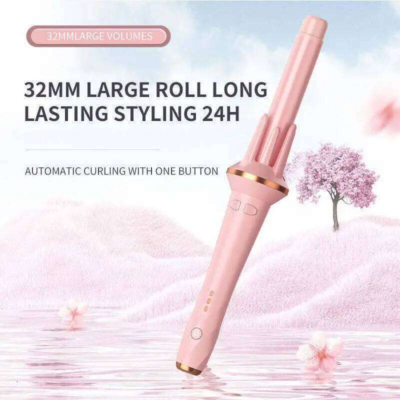 Automatic professional rotating electric ceramic curling iron negative ion hair care styling tool H260110