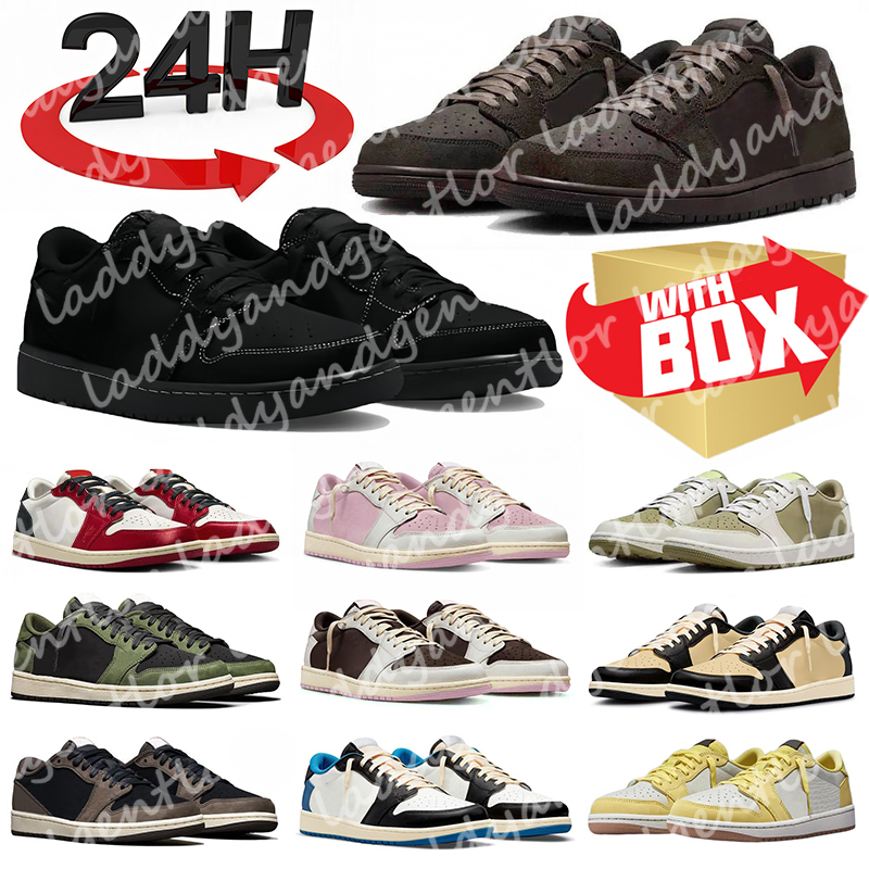 1 Basketball Shoes Men Women Low Fragment Golf Olive Reverse Mocha Black Phantom Satin Bred Palomino Dark Mocha Mens Trainers Sneakers