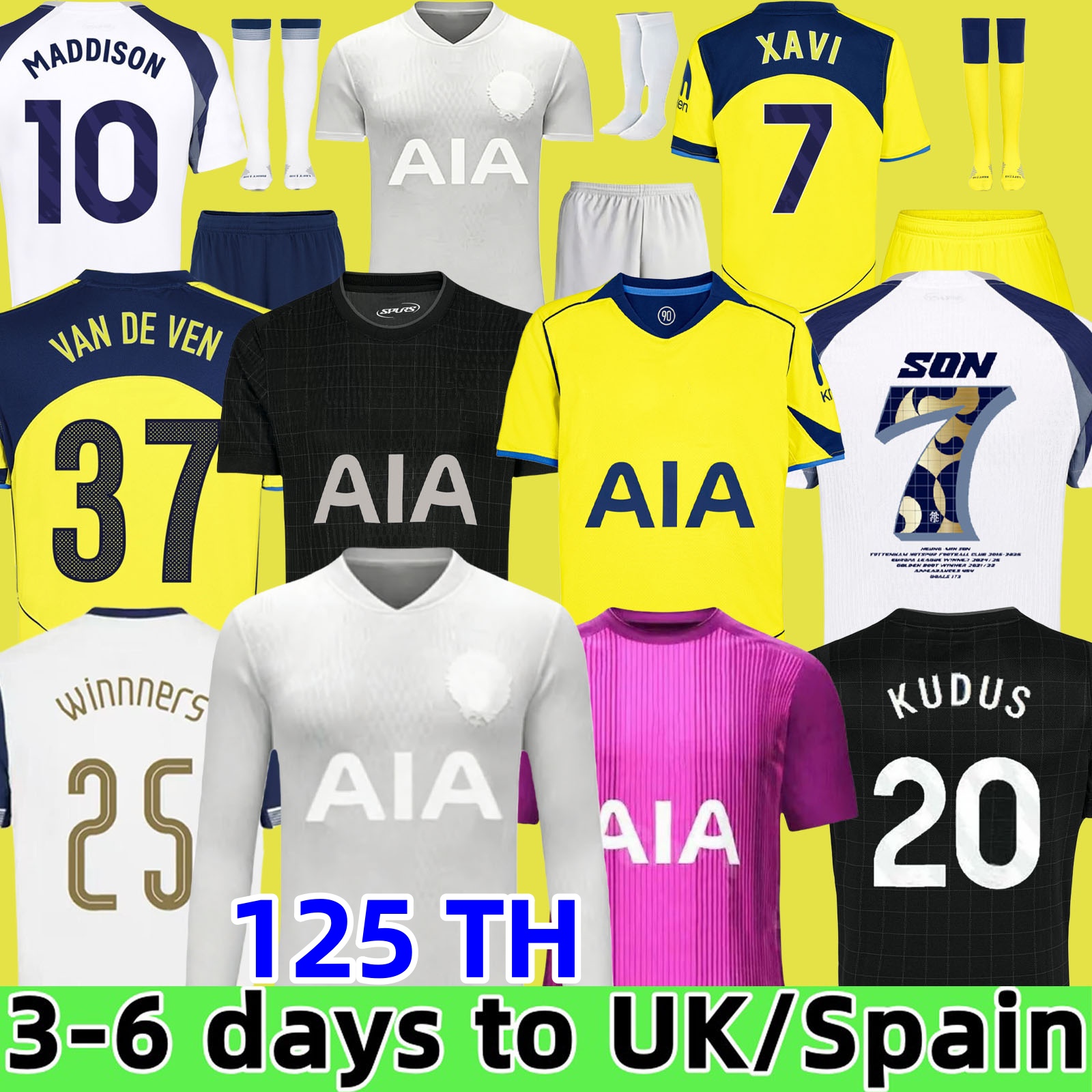 24 25 26 SON Soccer Jerseys 2025 2026 Football shirt VAN DE VEN KULUSEVSKI MADDISON VICARIO Johnson GRAY BERGVALL final Winners TEL KUDUS THFC x Stray XAVI SIMONS
