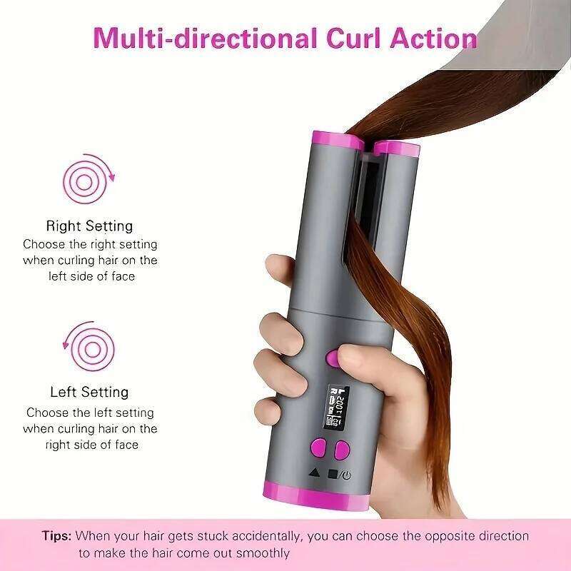 USB-C Wireless Charging Automatic Portable Curling Iron, Smart Home Personal Care Appliance, Ideal Holiday Surprise H260110
