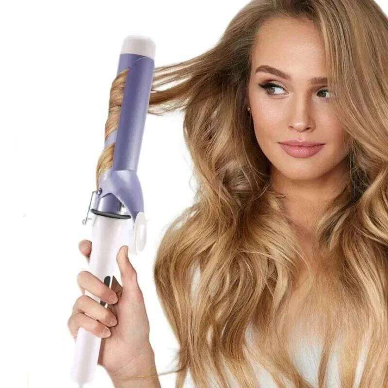 40MM Professional Ceramic J-Shape Rotating Big Wave Electric Curling Iron Hair Salon Styling Tools H260110