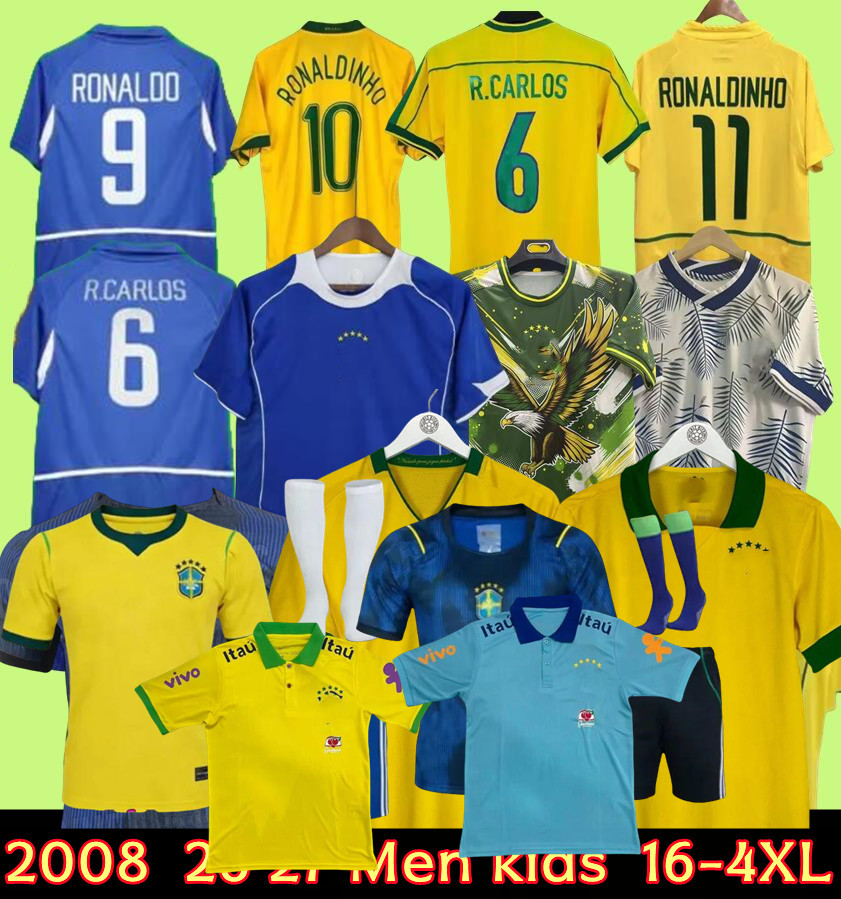 2026 1970 1978 1998 retro Brasils 10 PELE soccer jerseys 1957 2002 04 06 24 25 Carlos Romario Ronaldo Ronaldinho shirts 2006 1994 BraziLS 2006 1982 RIVALDO ADRIANO KAKA