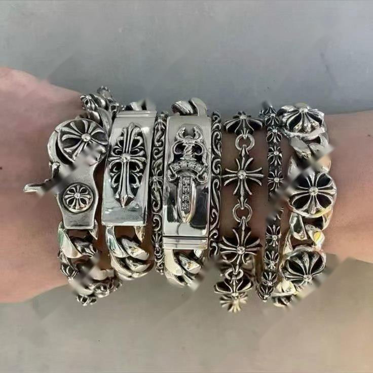 Bracciale Cromato Bracciale Moda Braccialetti Incrociati Designer Cromati Bracc…