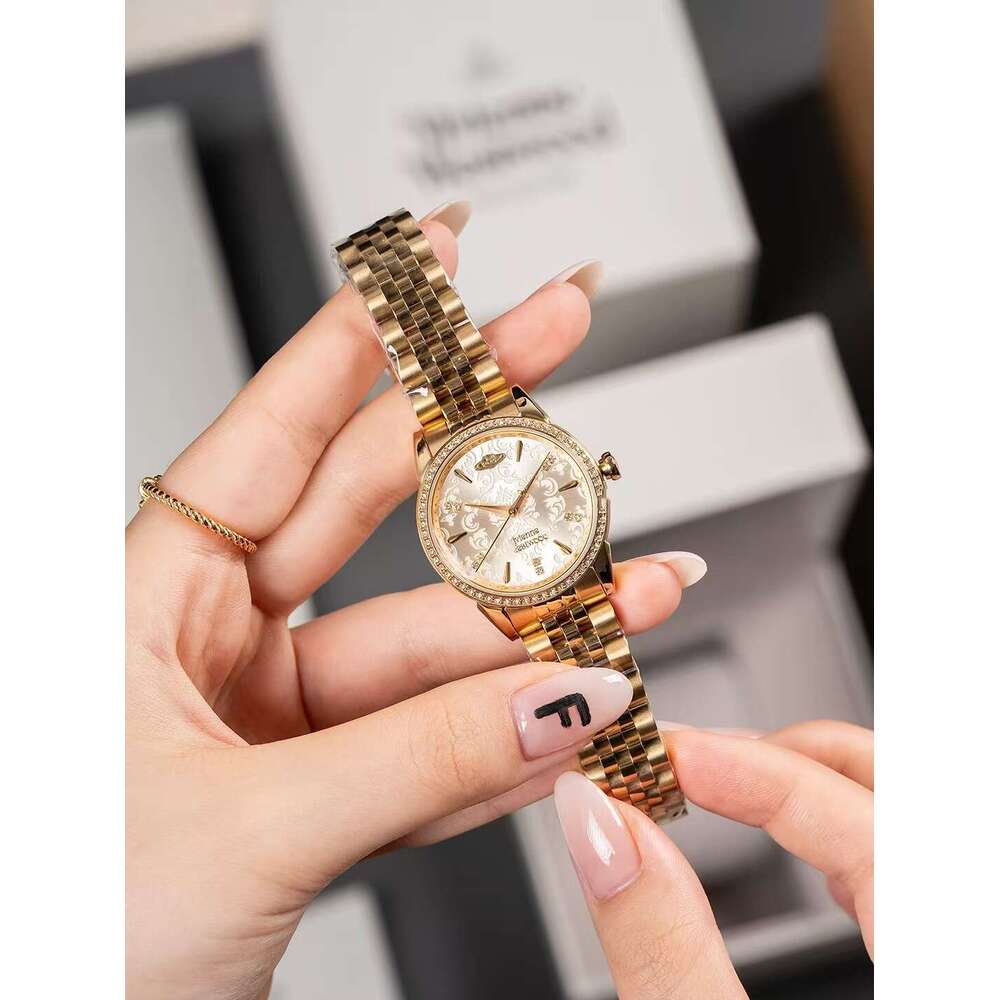 Empress Dowager New Snowflake Embossed Fashion High-end Same Style Quartz Ladies Wholesale Women's Watch