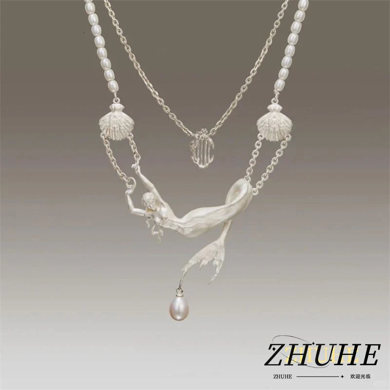 Mermaid Necklace Vintage Style Mens And Womens Jewelry Party Gift 260104