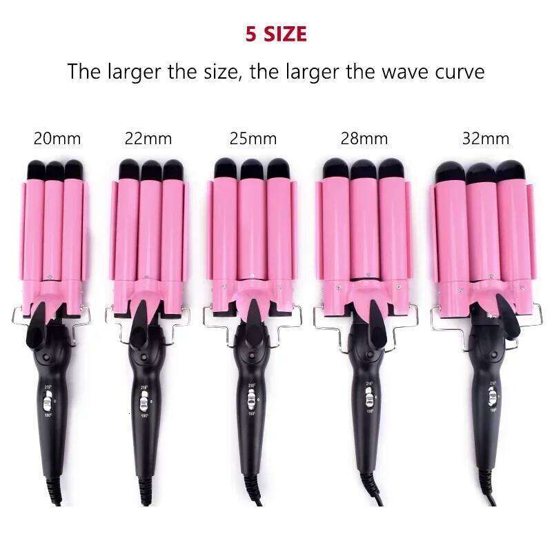 Professional Curling Iron Ceramic Triple Barrel Curler Irons Hair Wave Waver Styling Tools Styler Wand H260110
