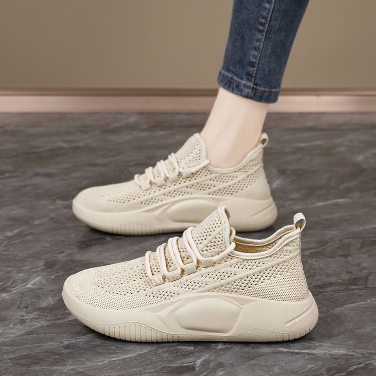 Ddmybagsvip Stepping On Clouds Breathable White Sneakers For Women Summer New Versatile Soft Sole Casual Hollow Mesh Shoes Outdoor Shoes