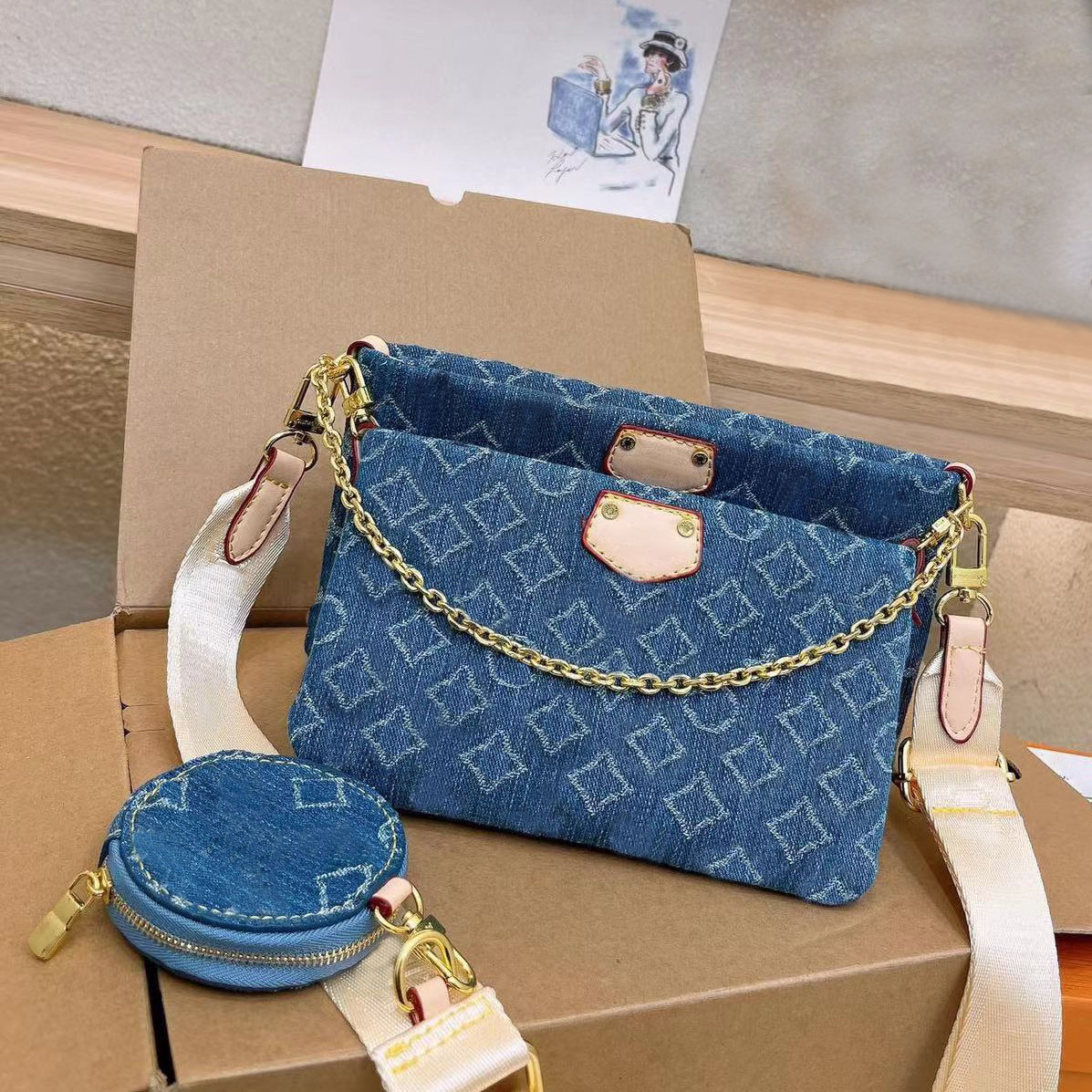 10A Designer denim bag tote bag women SUNSET underarm handbag pochette on the go Shoulder bags crossbody bags neonoe Hobo wallet purse louisities vittonn bag viitton