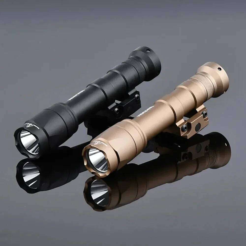 Upgrade Metal M600C/M300A Tactical LED Flashlight Fit 20mm Rail Hunting Scout Weapon Gun Light with Pressure Switch 26L0110