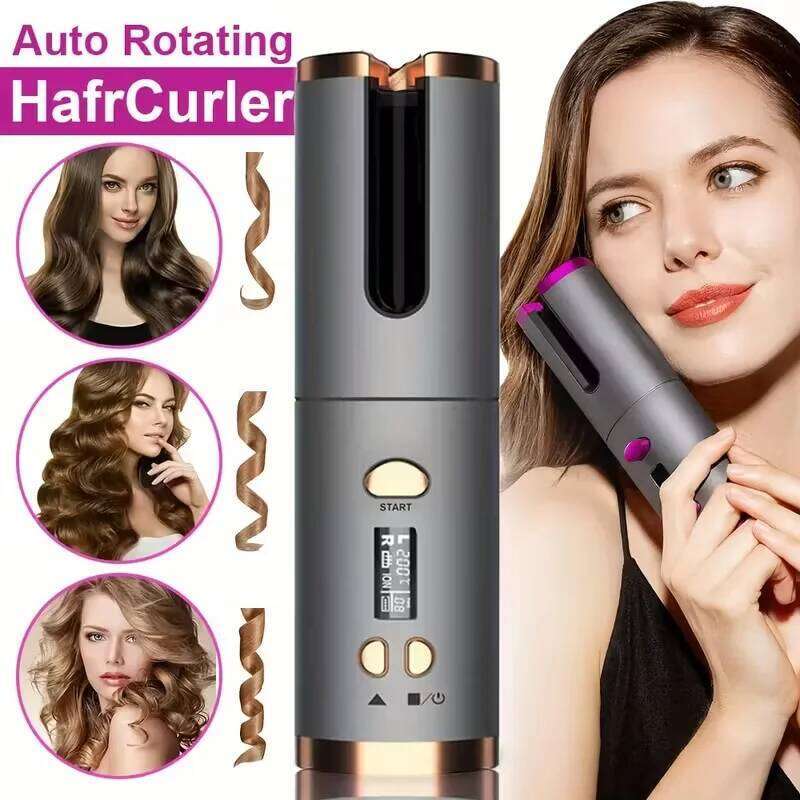 USB-C Wireless Charging Automatic Portable Curling Iron, Smart Home Personal Care Appliance, Ideal Holiday Surprise H260110