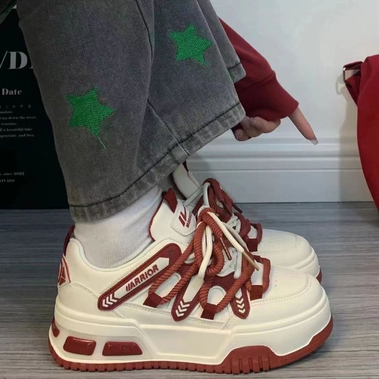 Ddmybagsvip New Spring Summer Thick Soled Niche Sports Casual Shoes Women Lightweight Versatile White Sneakers For Outdoor Shoes