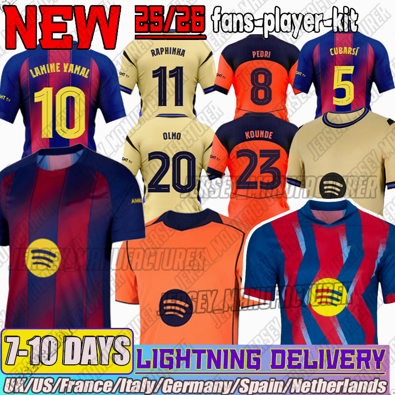 25 26 camiseta BarcelonaJersey LAMINE YAMAL SHEERAN Soccer Jerseys RAPHINHA PEDRI GAVI LEWANDOWSKI RASHFORD F. DE JONG FERRAN OLMO football shirt mens kit kids