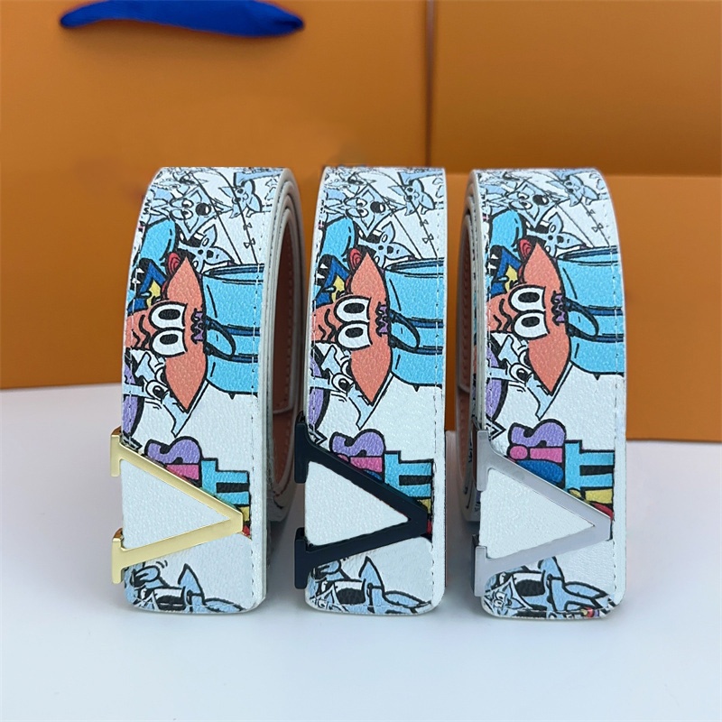 Designer belt Letter Belt retro Clover Business leather smooth buckle Vintage waistband Classic belt Fashion Genuine Leather High Quality