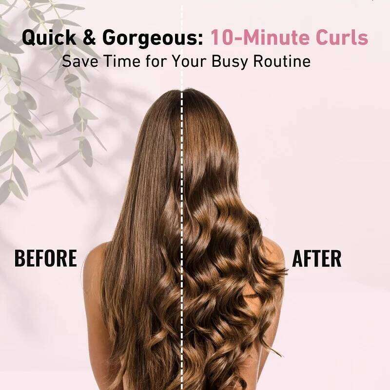 Automatic 1.1inches Rotating Iron with LED Display Fast Heating Curling Wand Hair Curler for Home&Travel Use H260110