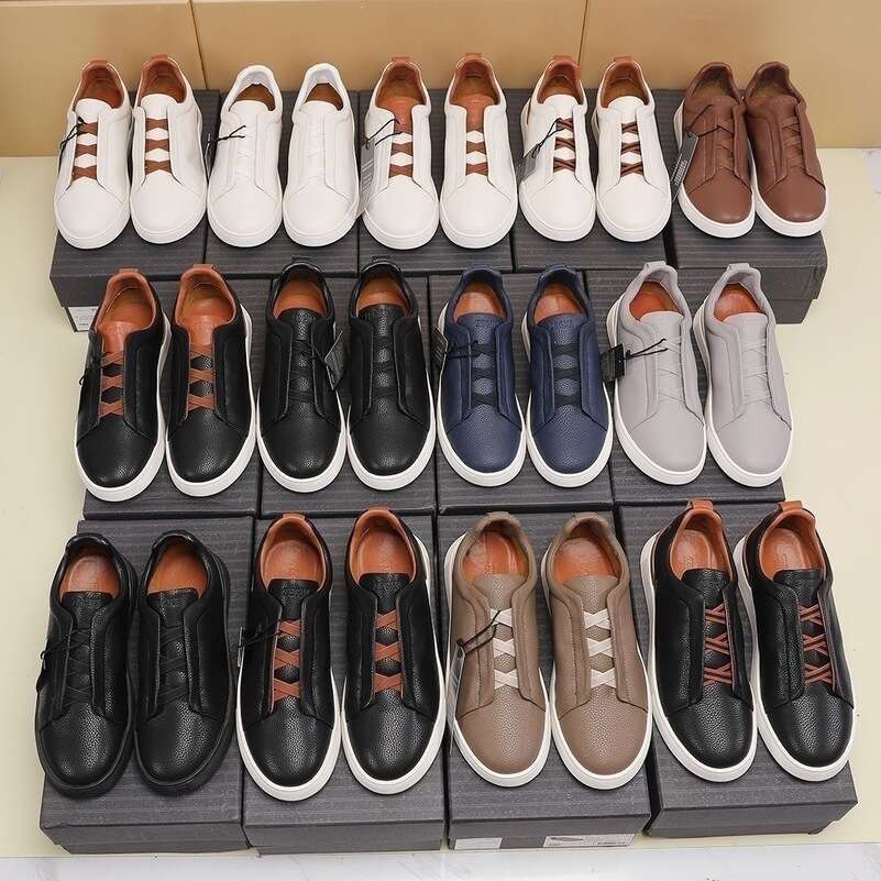 zegnashoe men Designer Shoes Men Dress Shoes Lace-up Business Casual Social Party Quality Leather zegnamen Sneakers Formal Trainers Outdoor Shoes 38-46