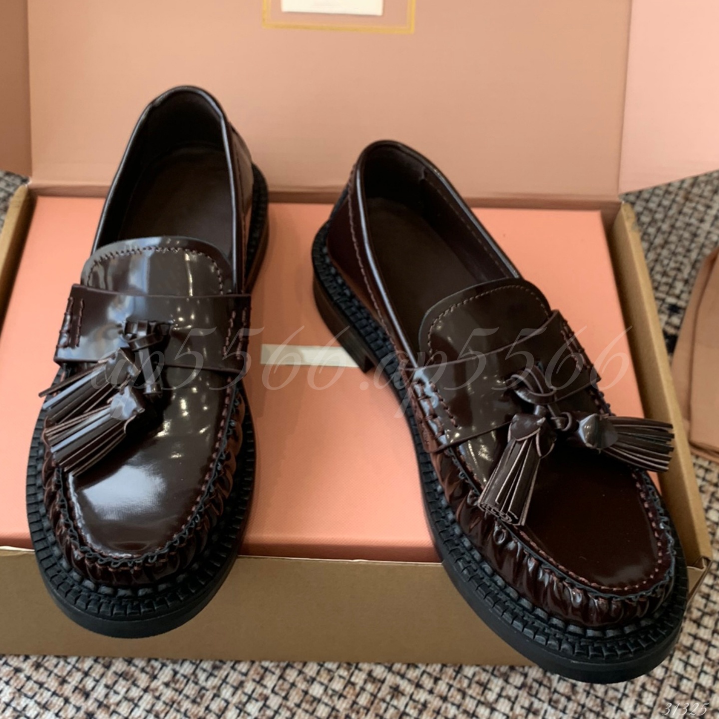 (Order by pic in opt, not by desc) Tassel Loafer Shoes, Slip-On Platform Casual Dress Shoes for Daily & Office Outfits