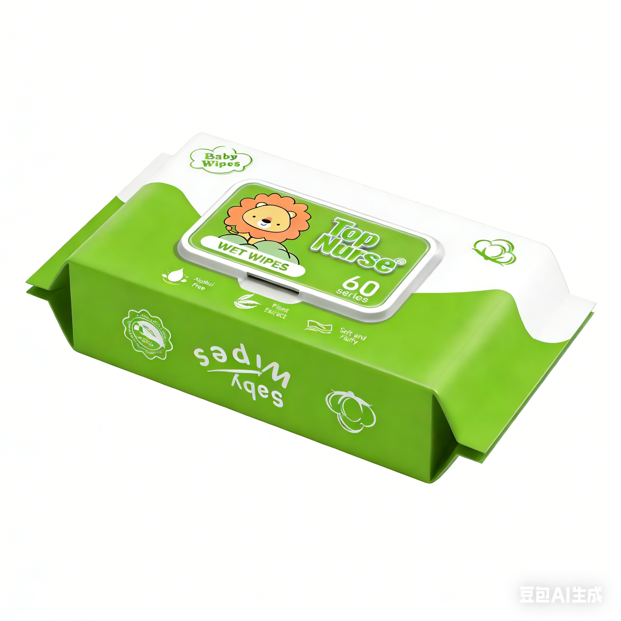 Baby Wipes 80PCS For Baby's Hands and Mouth 100% Cotton, Gentle on Skin EDI Purified Water Cleansing Thickened for Moisture Locking & Lint-Free F