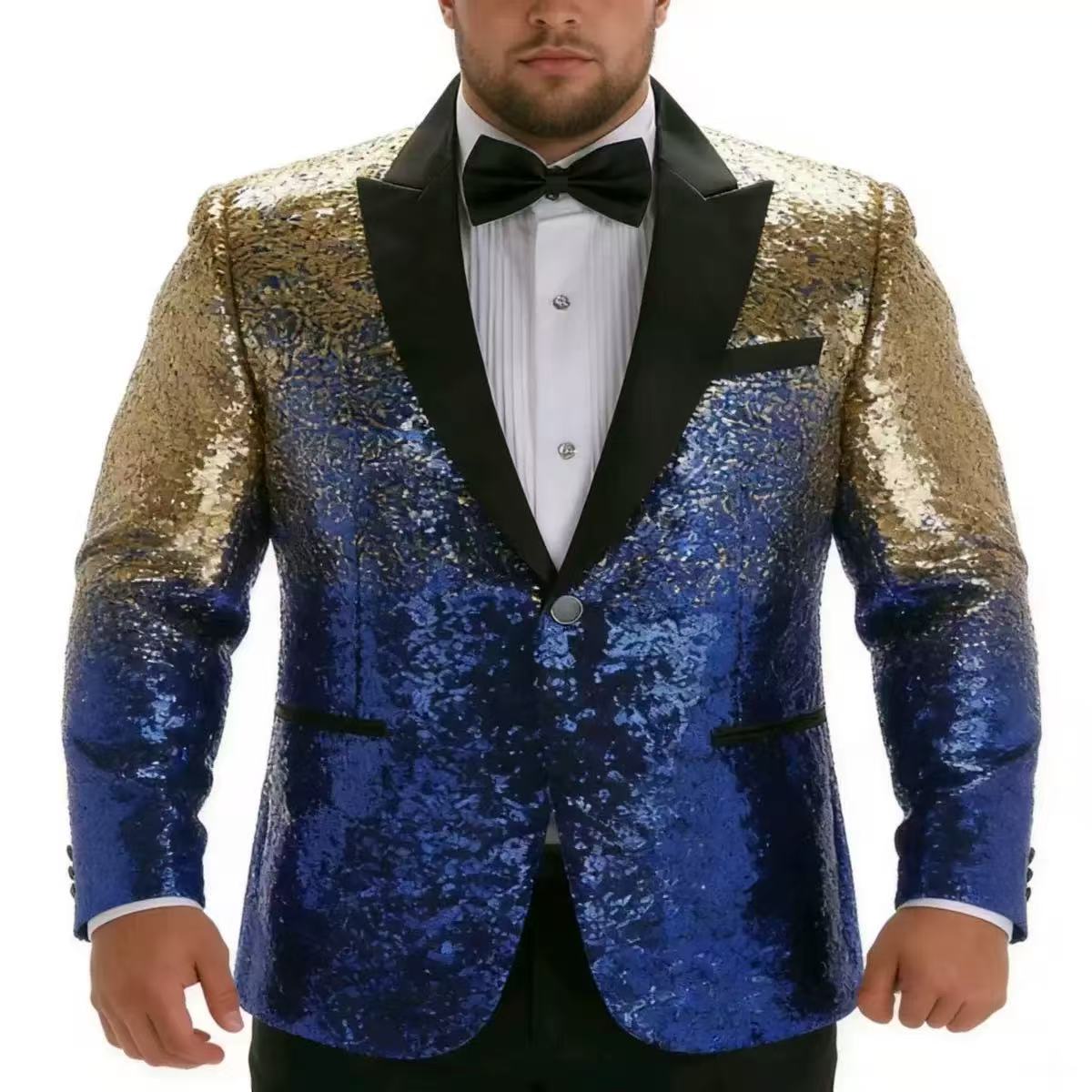 T2893 New Sequined Suit Jacket for Men, Banquet/Performance Attire