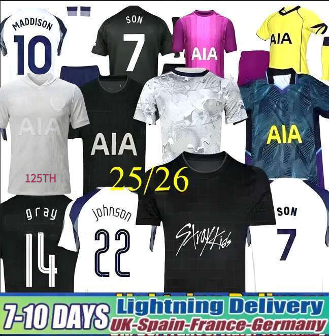 1901 25 26 Fan Version MADDISON SON WERNER Soccer Jerseys2025 2026 KULUSEVSKI 125TH VELIZ VAN DE VEN Football Kit Shirt top Kids Jersey Tottenham hotpsur