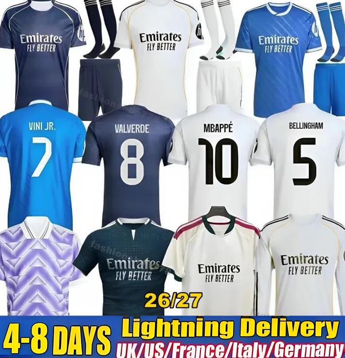 25 26 Reals Madrid kits #10 MBAPPE BELLINGHAM TRENT VINI JR soccer jerseys RODRYGO MODRIC Valverde Arda Guler Endrick home away third football shirt kids kit uniform