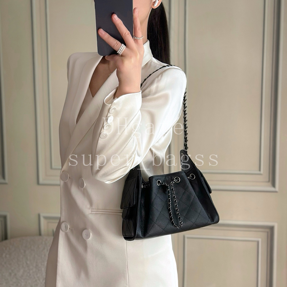 Luxury designer bag Mini Hobo bag 22CM handbag Mirror quality shoulder bag genuine leather chain bag with box C700